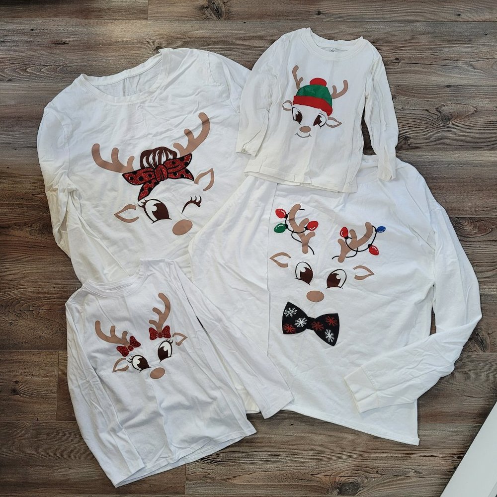 Family Holiday Reindeer Shirts
